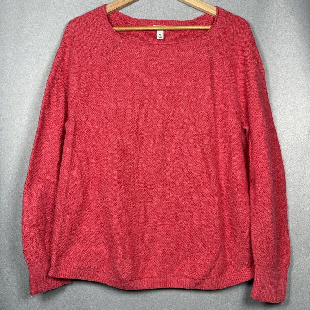 LL Bean Rollneck Sweater Heathered Pink 100% Cotton